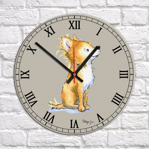 Chihuahua Fawn Clock